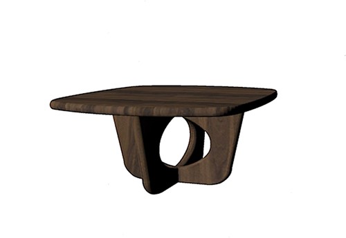 Couchtisch quadratisch 70, Mango Brown Walnut - Aquarius Table Collection