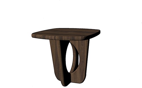 End table square 50, Mango Brown Walnut - Aquarius Table Collection