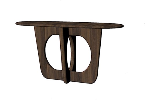 Wandtafel 140, Mango Brown Walnut - Aquarius Table Collection