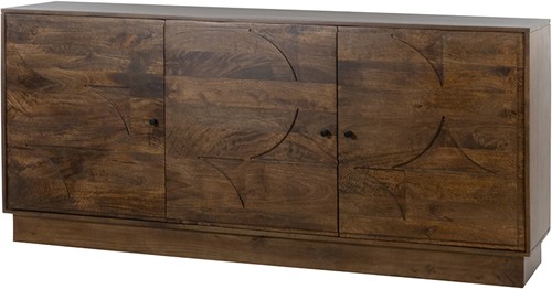 Dressoir 180 met 3 deuren, Mango Brown Walnut - Kaapstad Collection