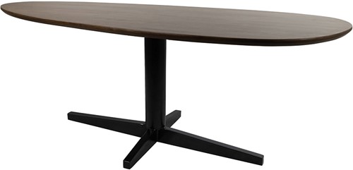 Esstisch 160, organisch, Tischbein Black, Mango Brown Walnut - Taurus Table Collection